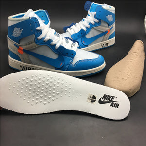 Jordan 1 Retro High Off White University Blue Feetkicks